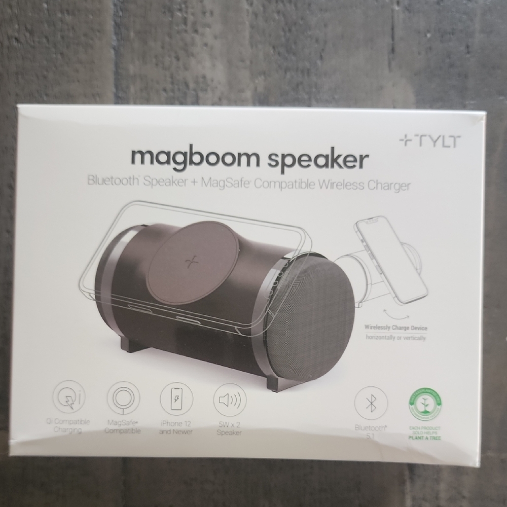 Black Magboom Speaker with Wireless Charging